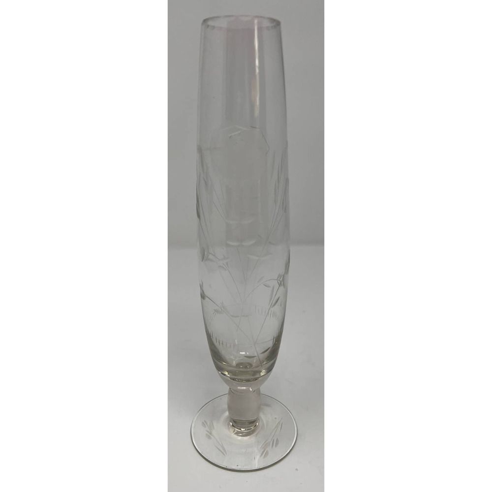 Fluted Rose Vase 9" Tall x 1 1/4" Opening